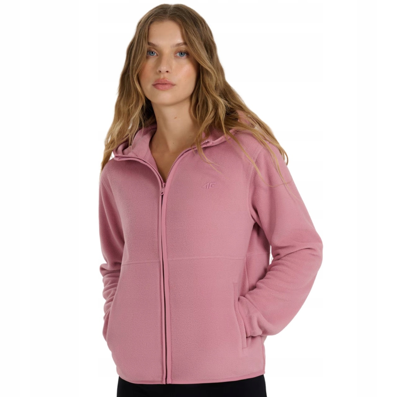 Dámský fleece 4F růžový 4FWAW25TFLEF355 56S