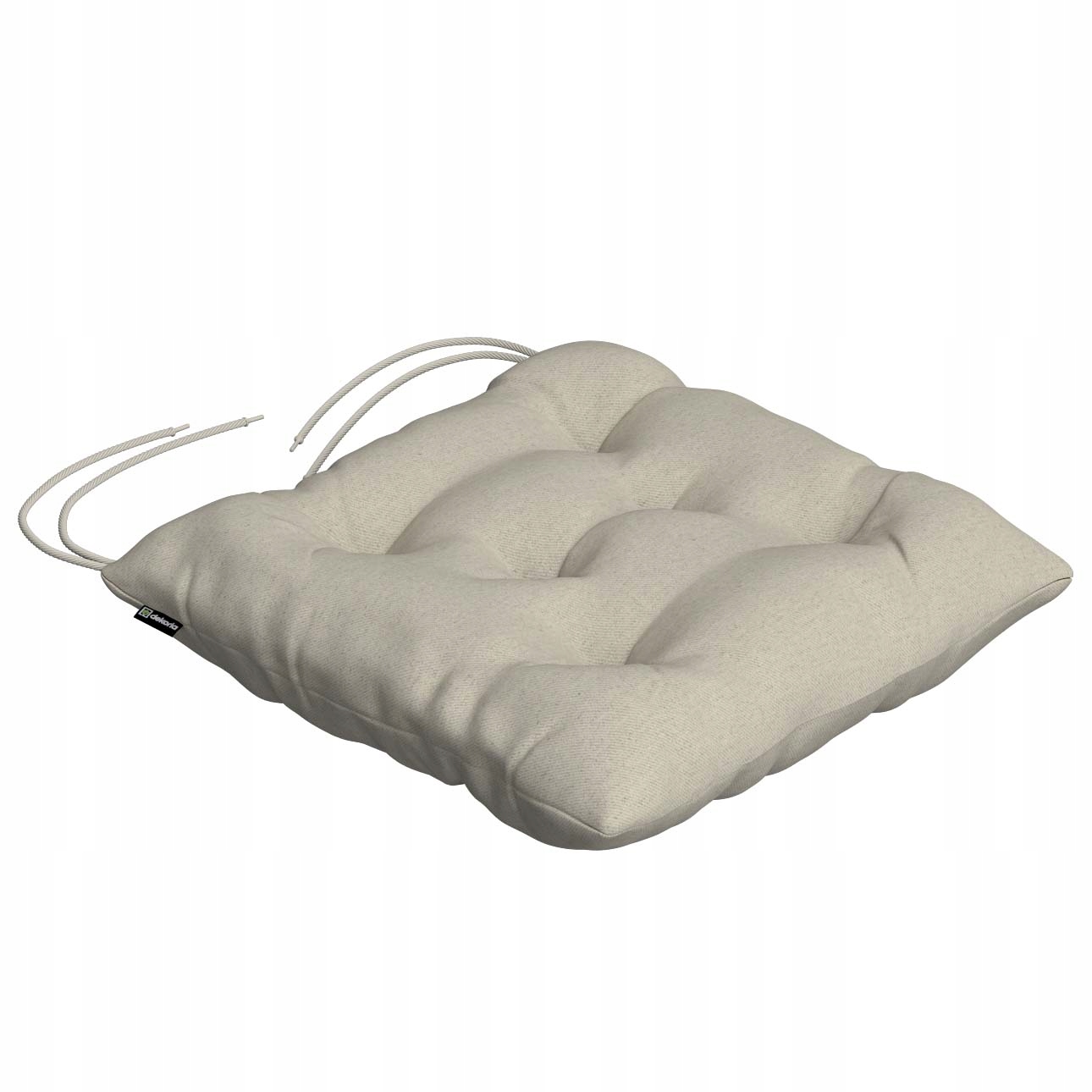 Polštář na židli Jacek 38x38 přírodní, šikmá vazba