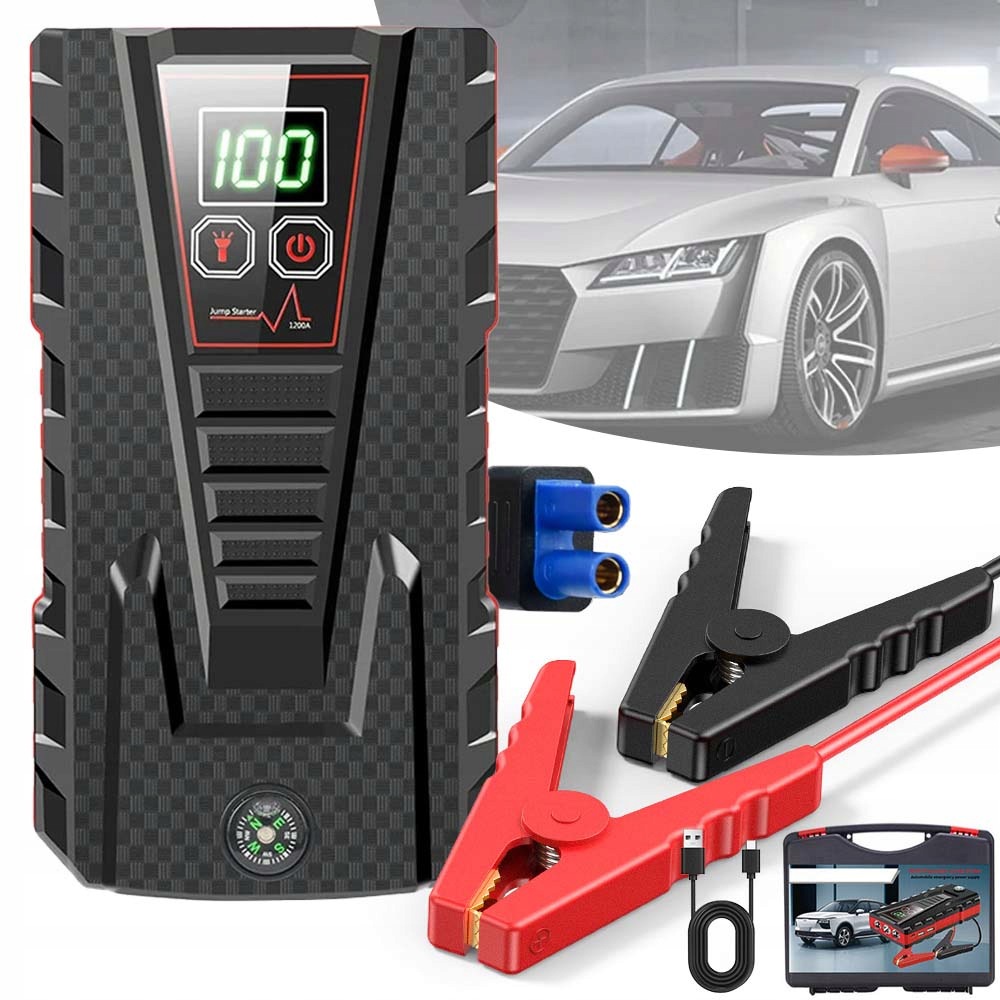 99800 Mah Startování Do Auta Booster Baterie Powerbank +2 X Usb Svítilna