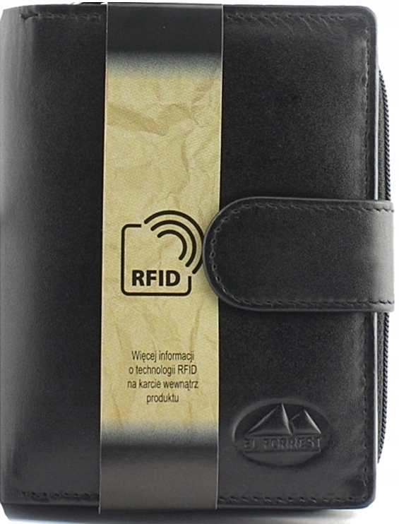 

P227 Damski portfel El Forrest Rfid czarny zamek