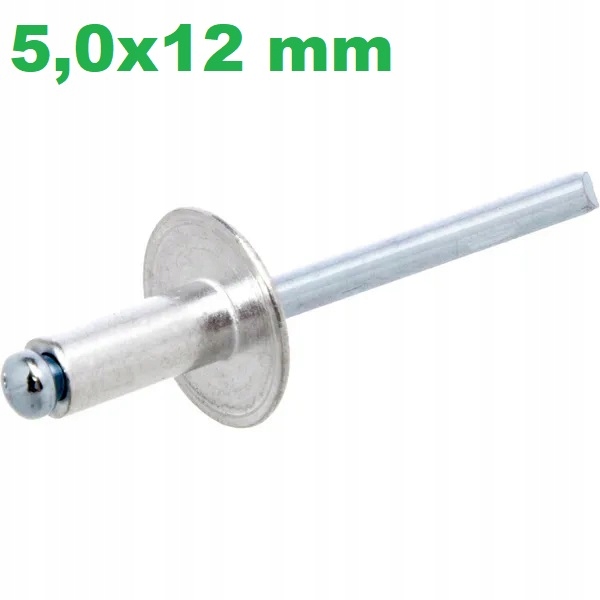 

Nit zrywalny alu z dużym łbem 5,0x12mm 1 sztuk