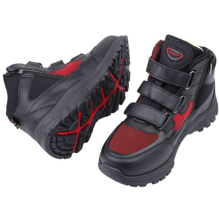 Buty Zimowe Chłopięce Rzepy Sportowe Suwaki Ocieplace Trapery Śniegowce R38