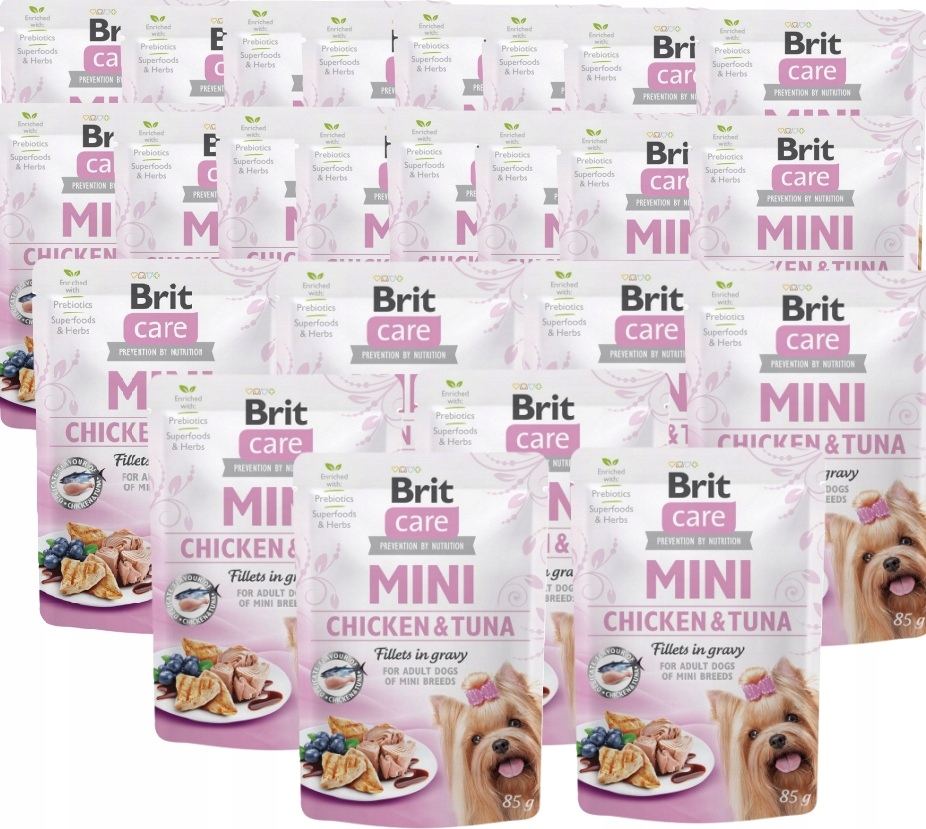 Brit Care Mini Kuře a tuňák vlhké krmivo pro psy malých plemen 24x85 g