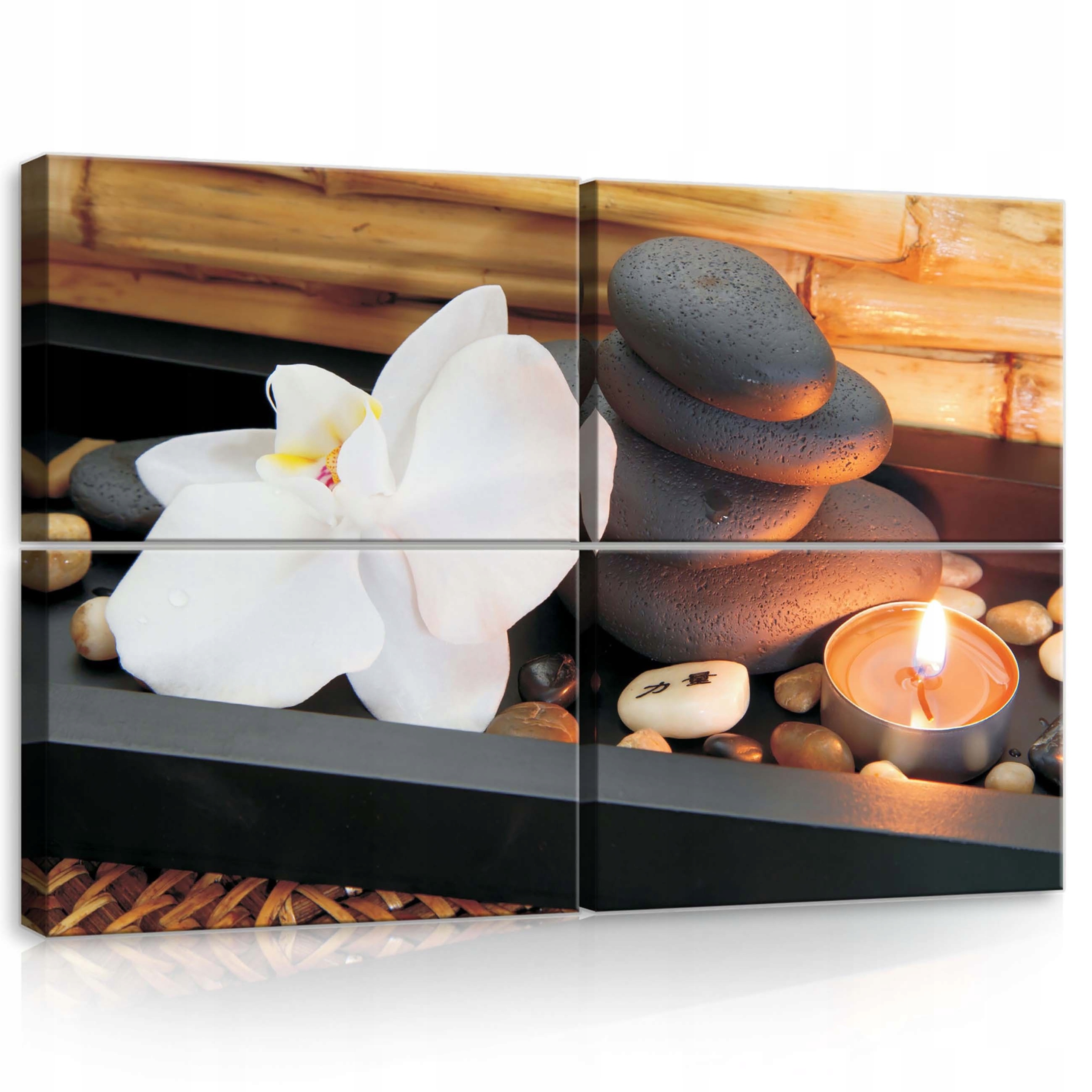 Obraz 120x80 Spa relax harmónia príroda orchidea kamene sviečka zen pokoj