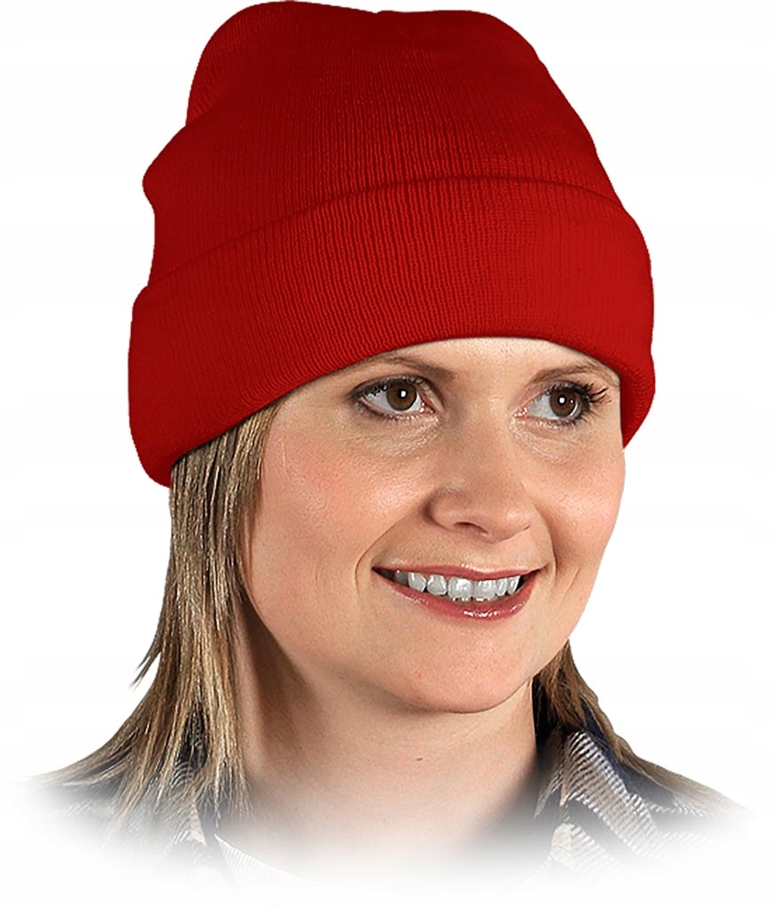 Zimná bavlnená čiapka Reis ČERVENÁ C veľkosť 57-61 červená