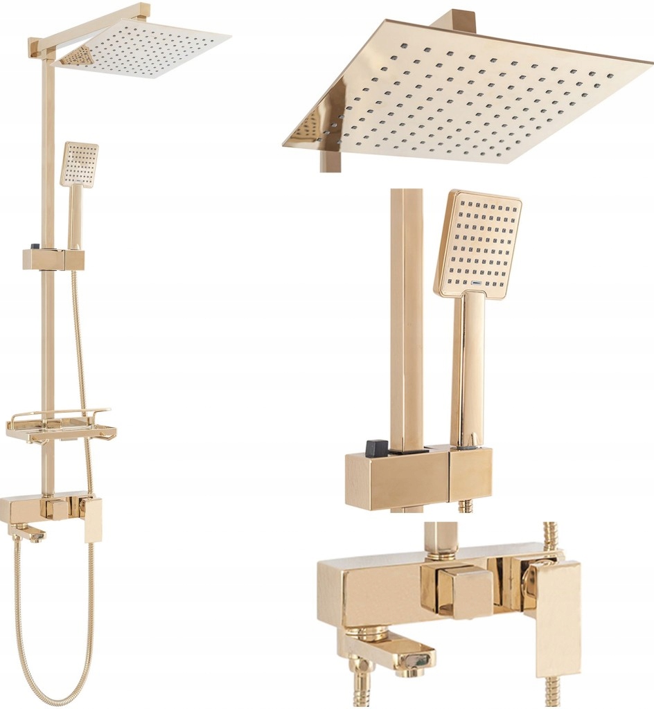 Sprchový set s batériou 150mm Jack zlatý Rea -P7008) /ka/