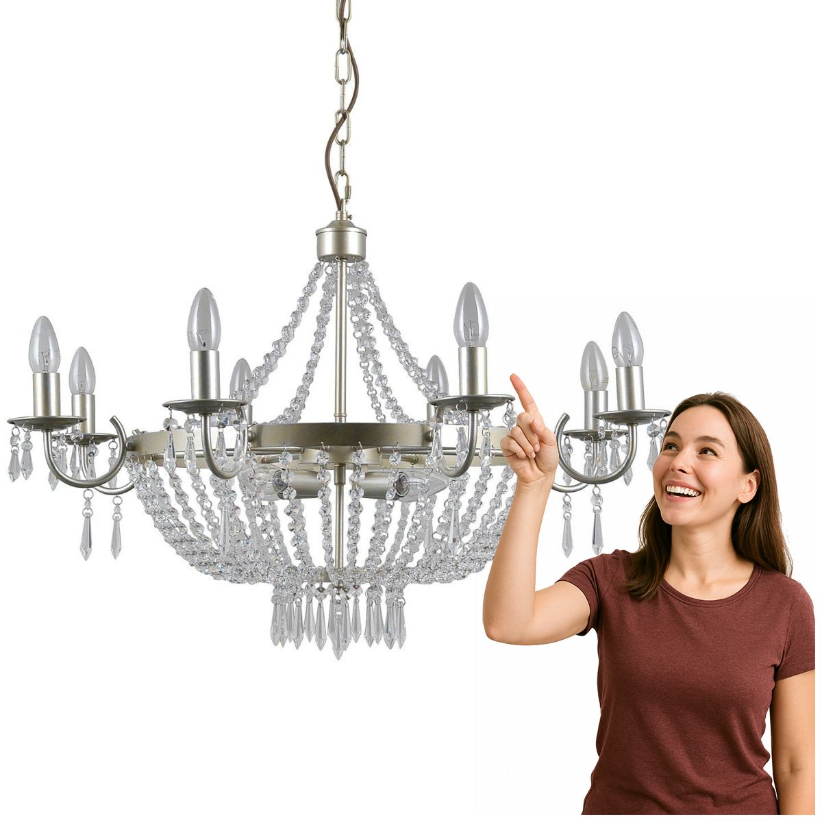 Závěsná lampa Cortina PND-30138-8+4 Italux