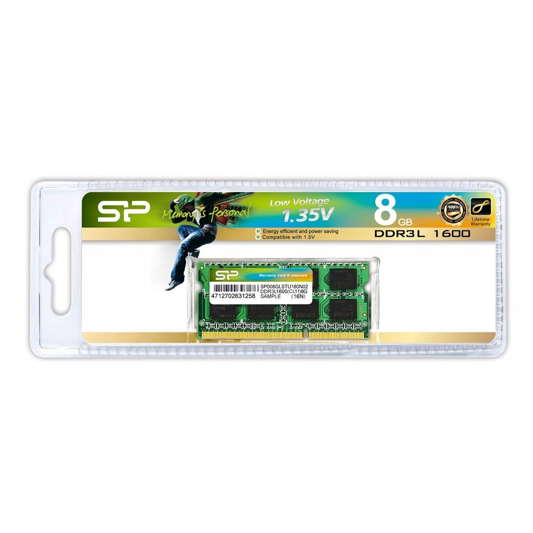 Pamięć Ram Silicon Power Sodimm DDR3 8GB 1x8GB 1600MHz CL11 1.35V Low