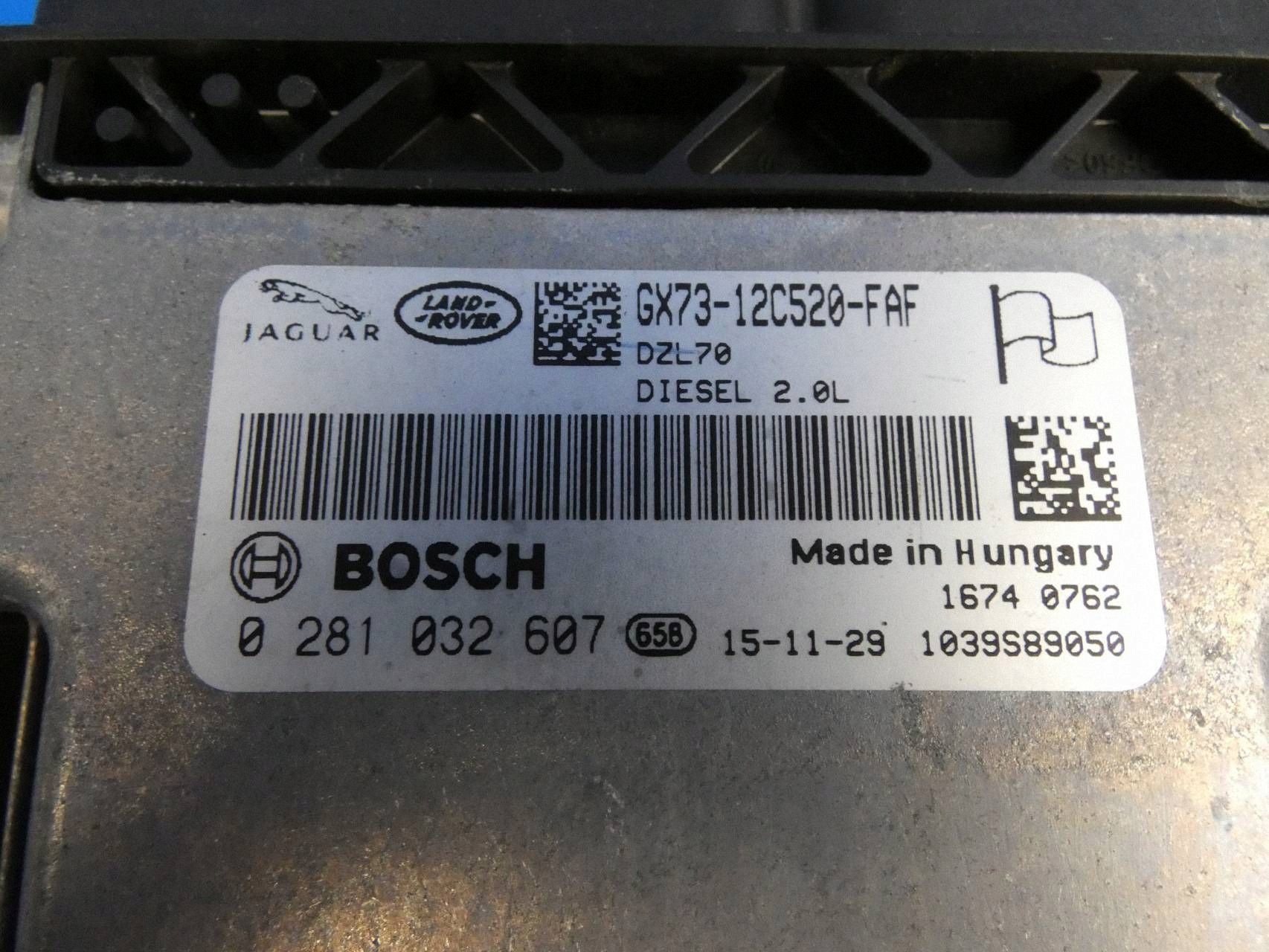 JAGUAR XF II X260 XE X760 computer control unit of the engine