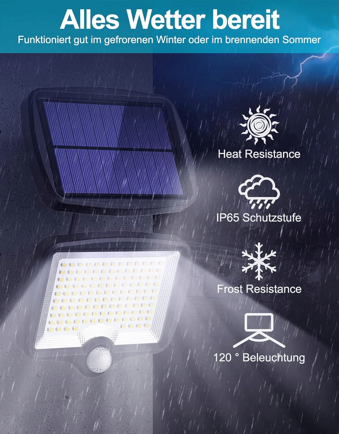 MPJ Solarne Oświetlenie Zewnętrzne 56LED Czujnik Ruchu — miniatura 14