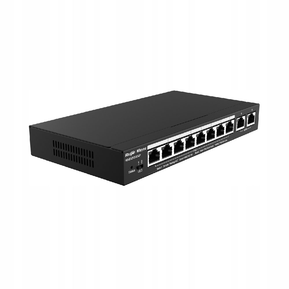 RG-ES210GS-P Reyee 10-PORT Gigabitový Switch Poe, Řiditelný