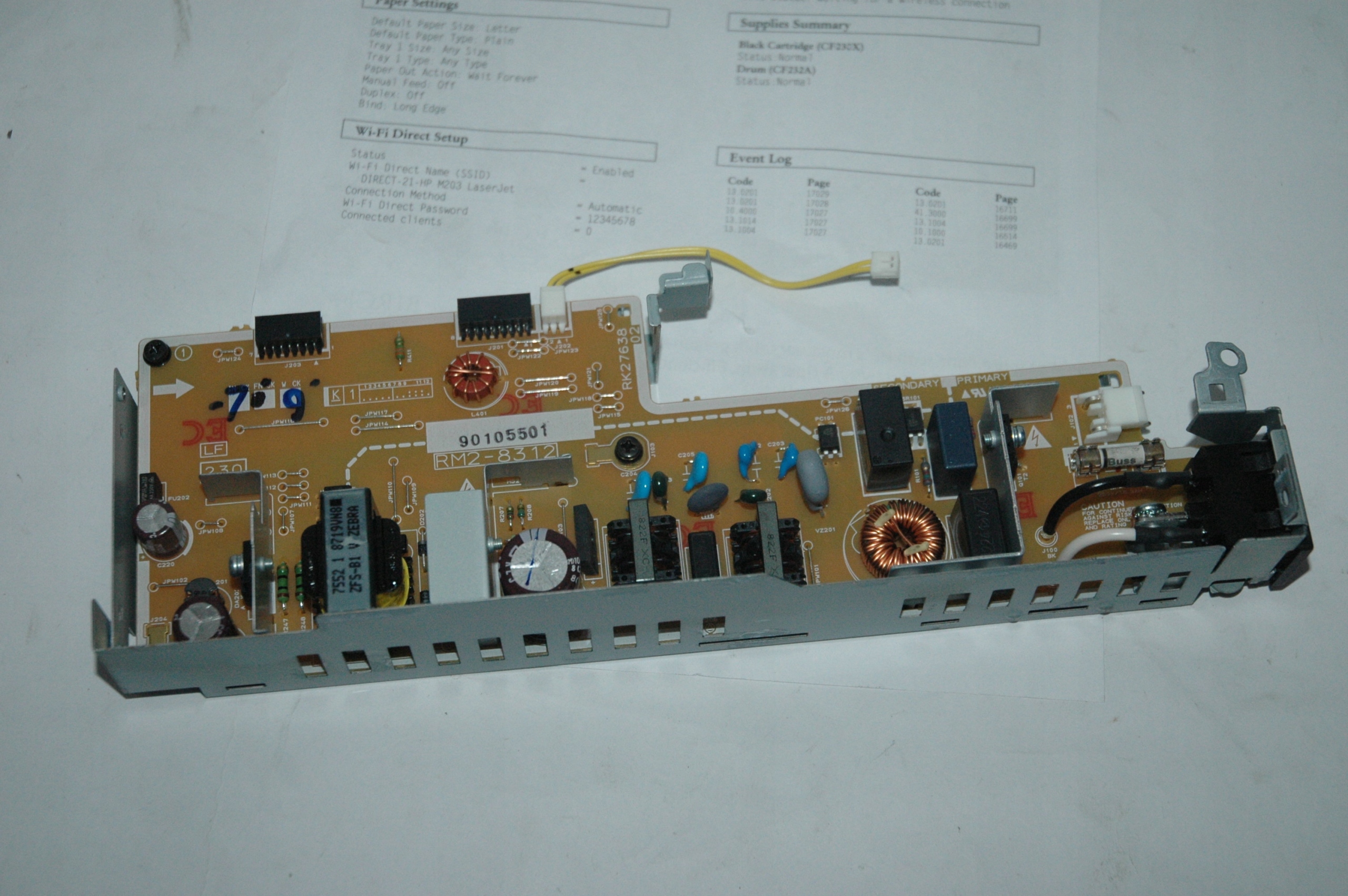 Płyta zasilająca HP LJ RM2-8312 M203dw M203dn M227 Kod producenta RM2-8312