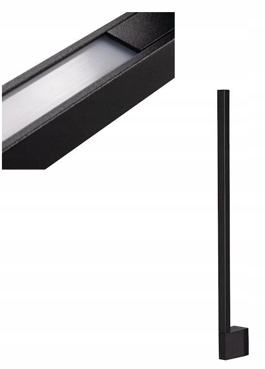 Venkovní Led lampa nástěnná fasádní Yalte 8W teplá bílá 60cm černá