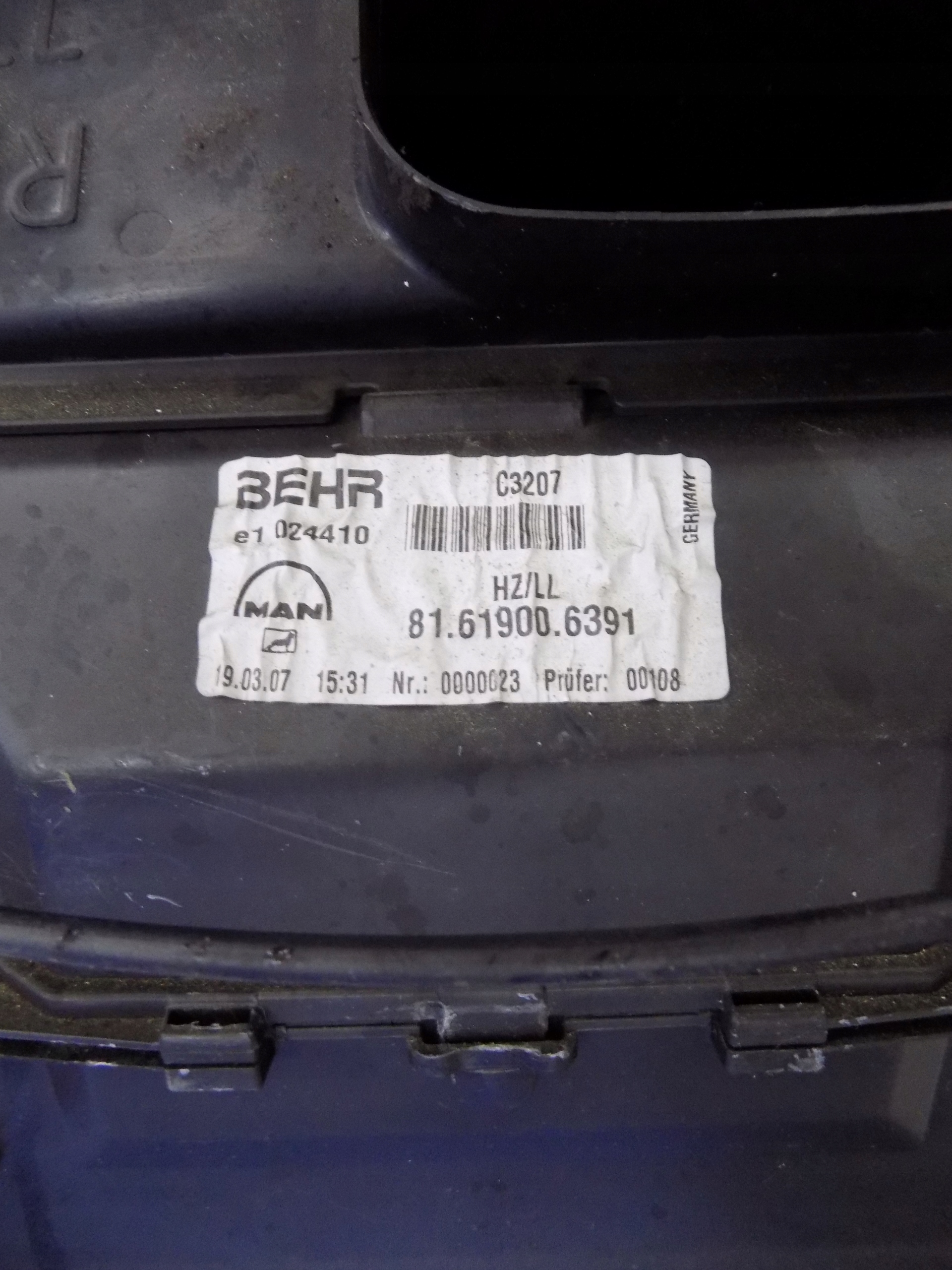heater MAN TGL 10.180 2007R 9200154