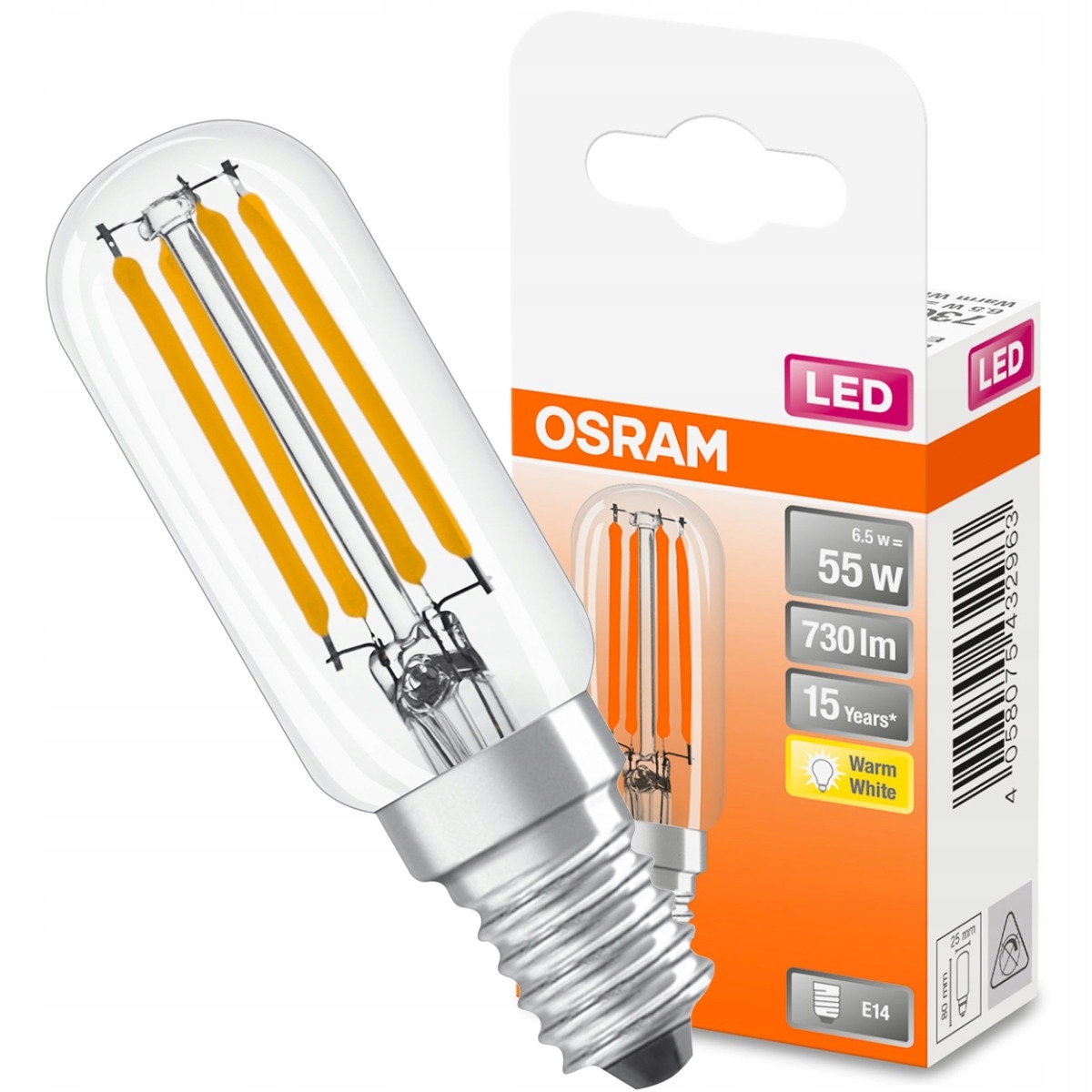 

Żarówka Led E14 T26 filament T26 6,5W Szkło Osram