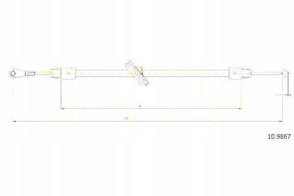 Cofle трос тормоза ручного MERCEDES SPRINTER 3.5