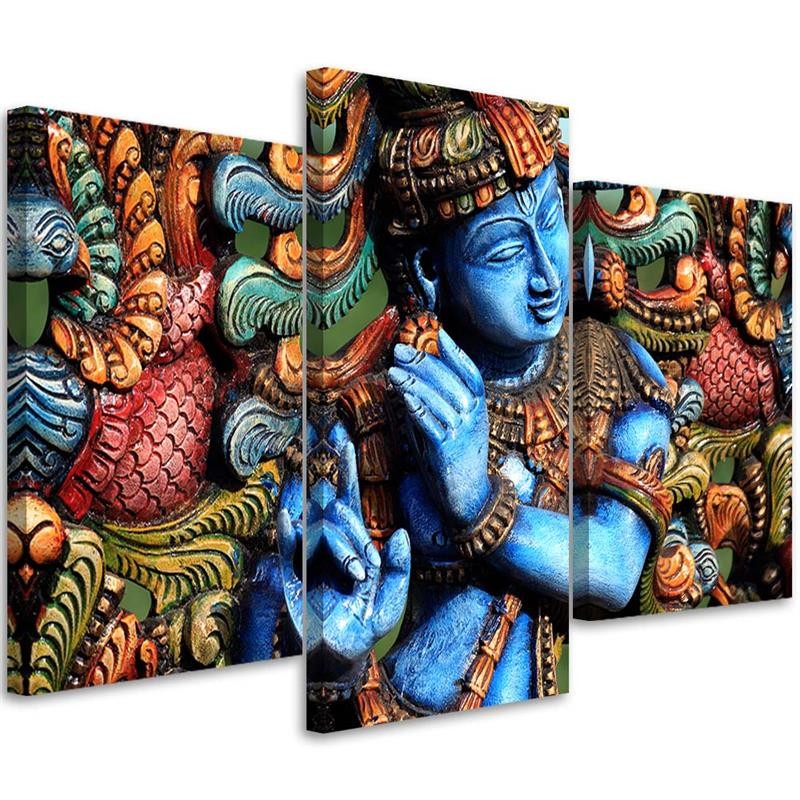 Obraz Triptyk Buddha Buddhismus Zen Náboženství 150x100