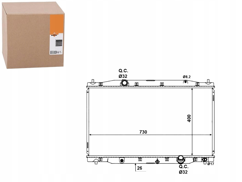 NRF CHŁODNICA HONDA CR-V 2.2 CTDI 10-2006> NRF