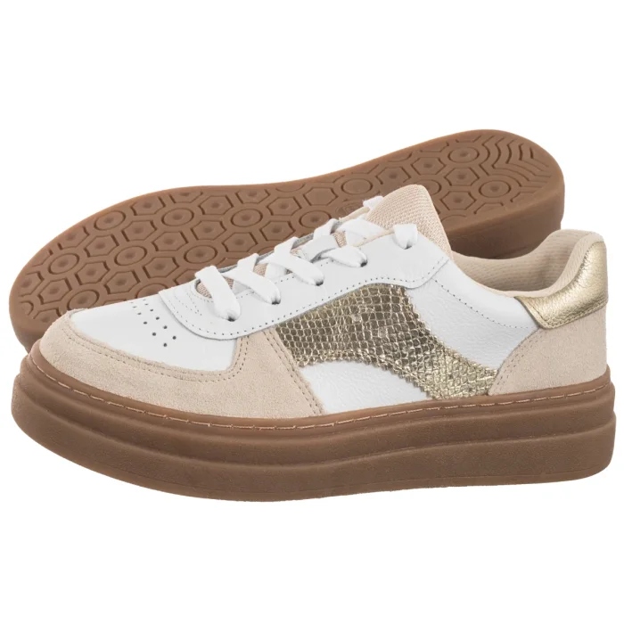 Kožené dámské tenisky Nepeke Edib Marfim White, bílé