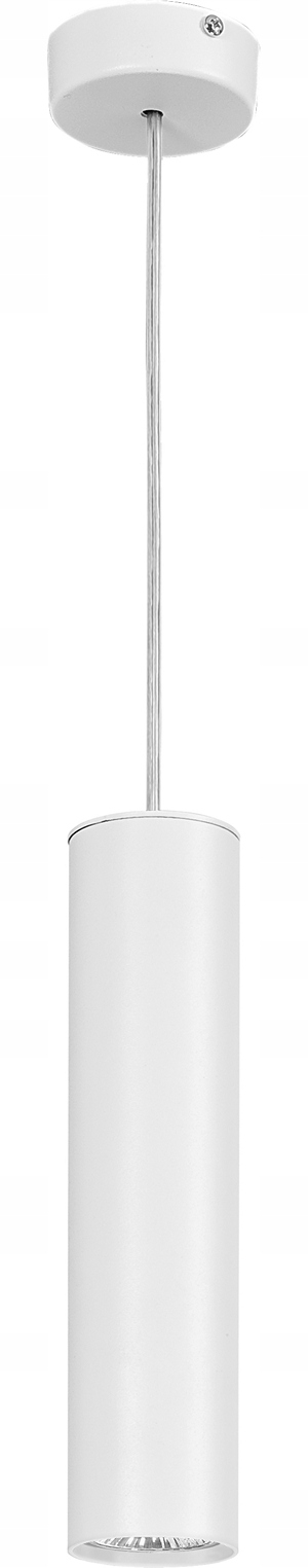 Elegantní podlouhlá závěsná sněhově bílá lampa Eye M nad stůl a pracovní desku