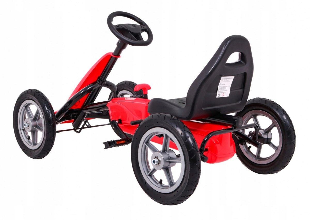 Gokart STAR na pedały dla dzieci 3+ Czerwony + Regulacja siedzenia + Pompow Kod producenta 1904.CR