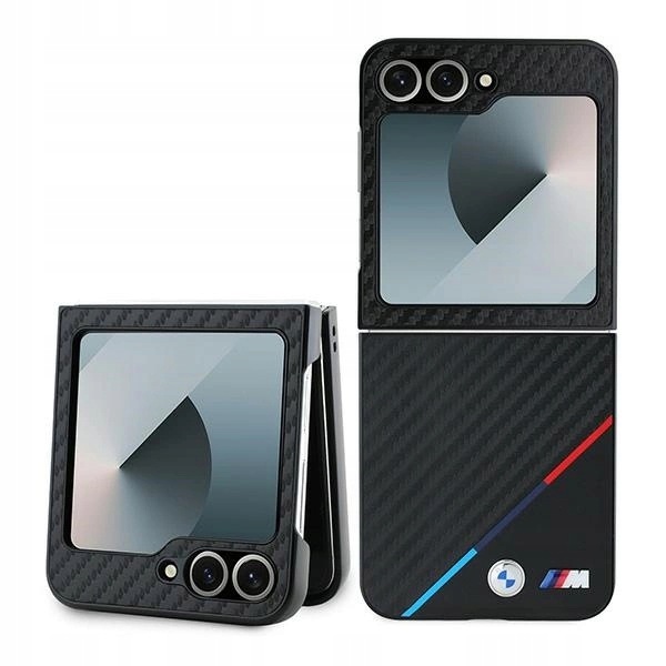 Pouzdro Bmw Carbon Tricolor na Samsung Galaxy Z Flip 6 černé