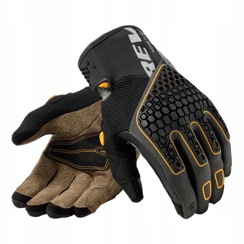 Mestské rukavice Revit Mangrove 2 Black/ocher Yellow čierne žlté