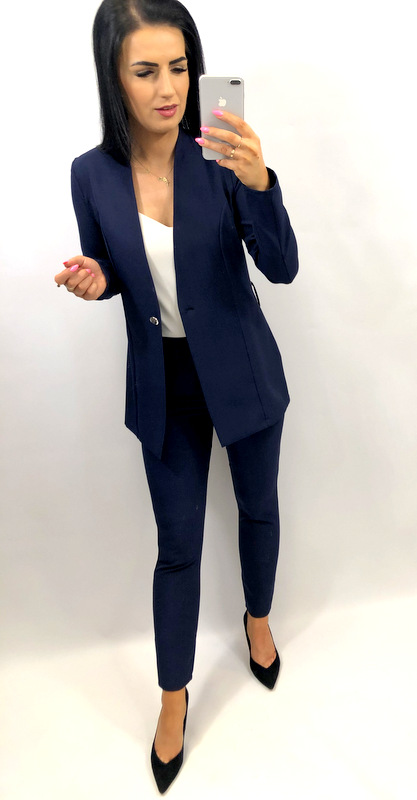 Garnitur damski z paskiem i klamrą GRANAT XL Wzór dominujący bez wzoru