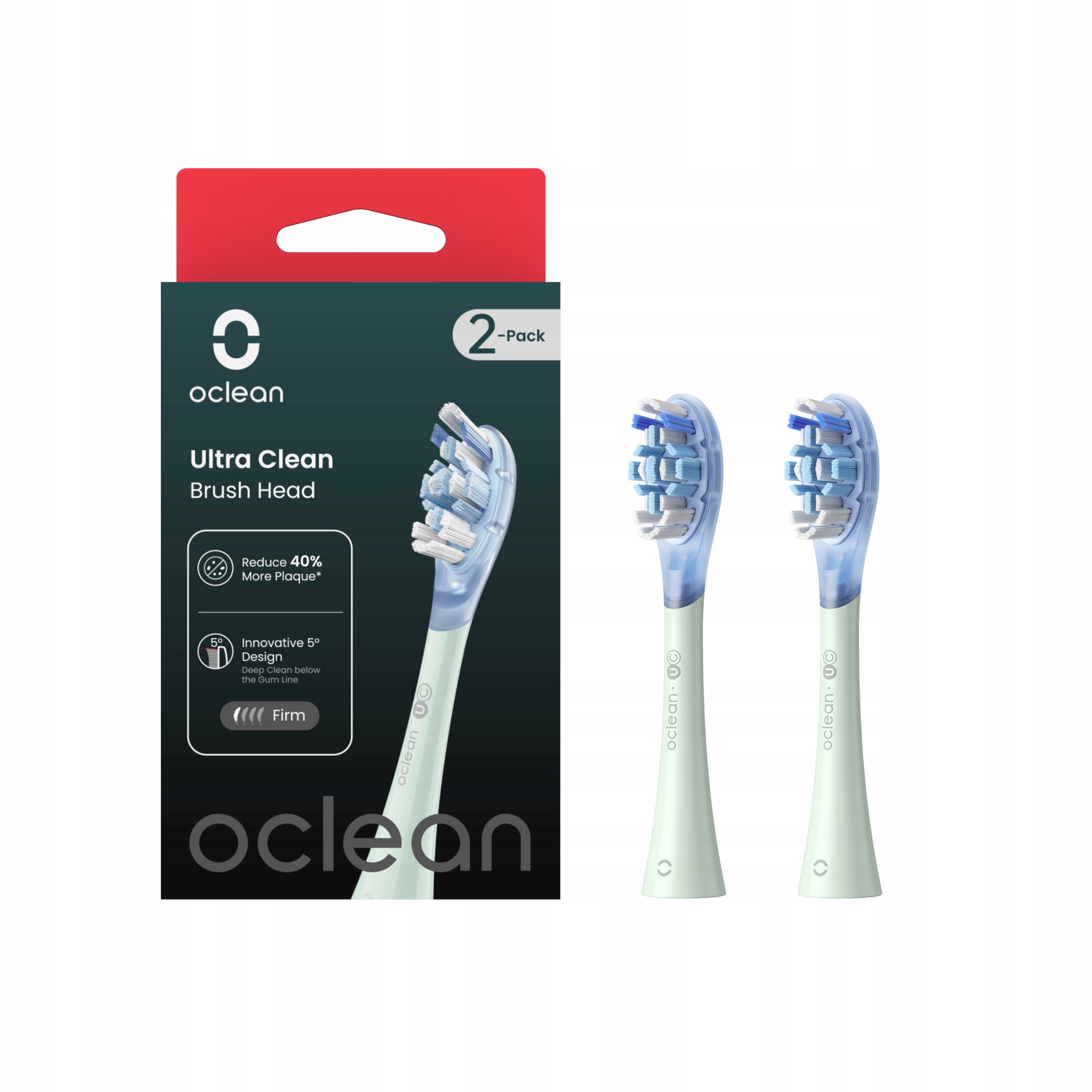 Końcówki Oclean Ultra Clean UC02 miętowe 2 szt. wymienna główka