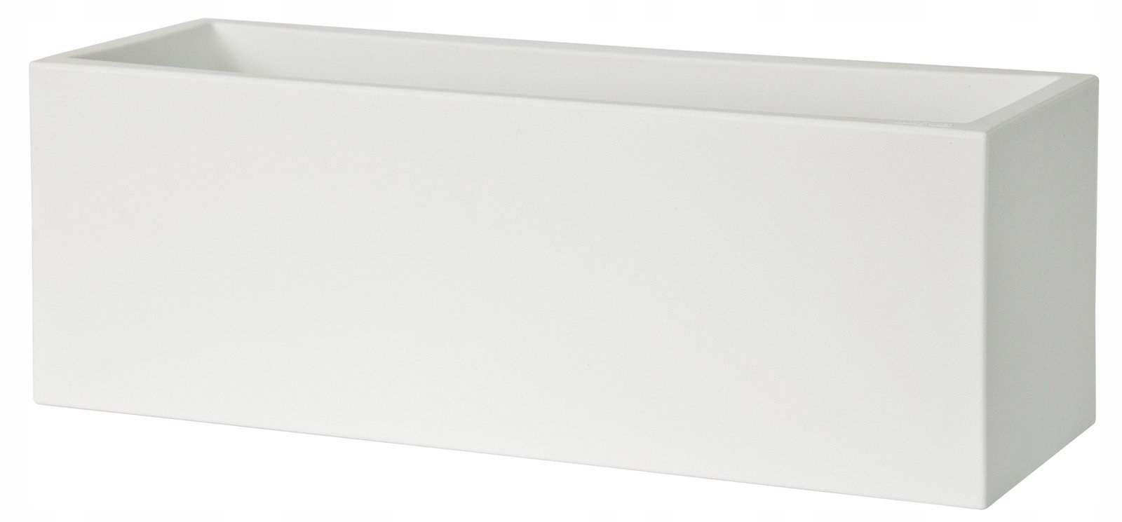 biała prostokątna doniczka Mini Kube 50x18/18 cm
