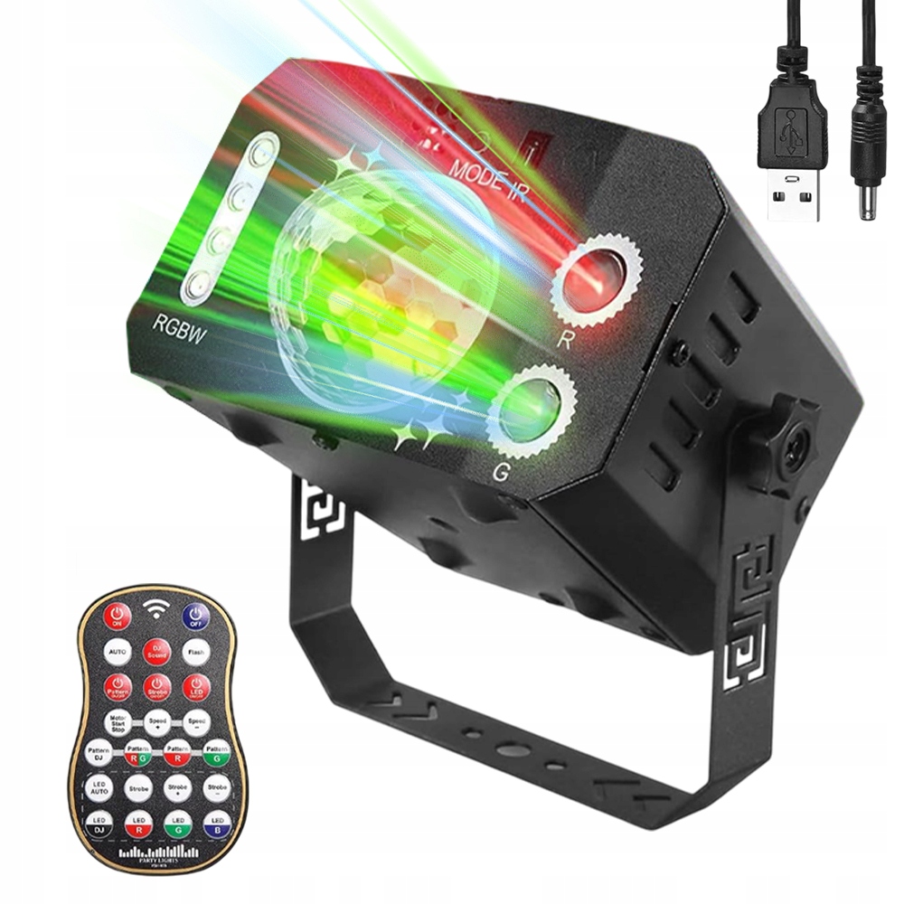Diskotékové Lampy Disco Usb Dj Rgb Párty Osvětlení S Dálkovým Ovládáním