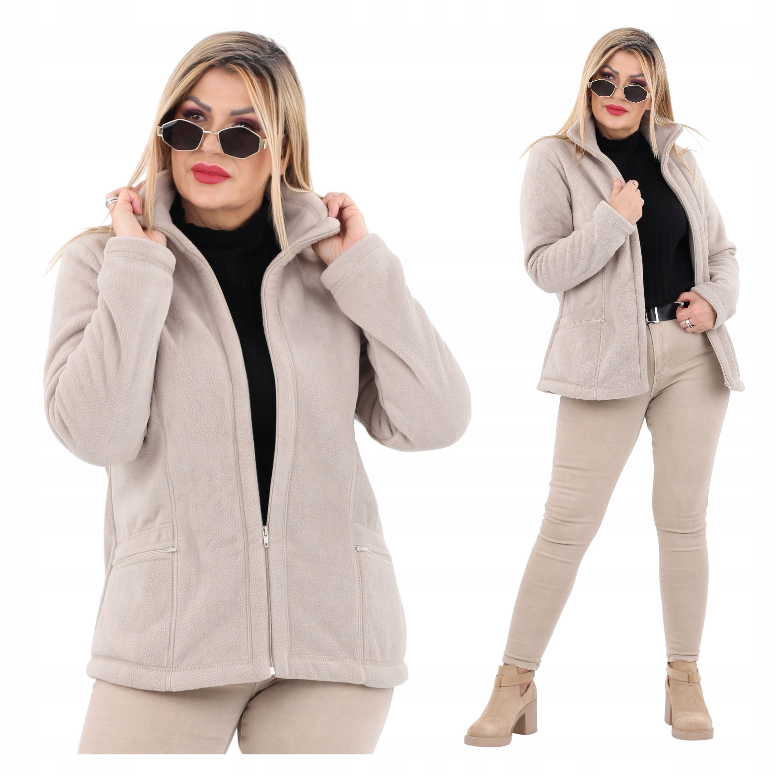 Ciepła Bluza Polarowa Damska Rozpinana Z Kieszeniami Polski Producent