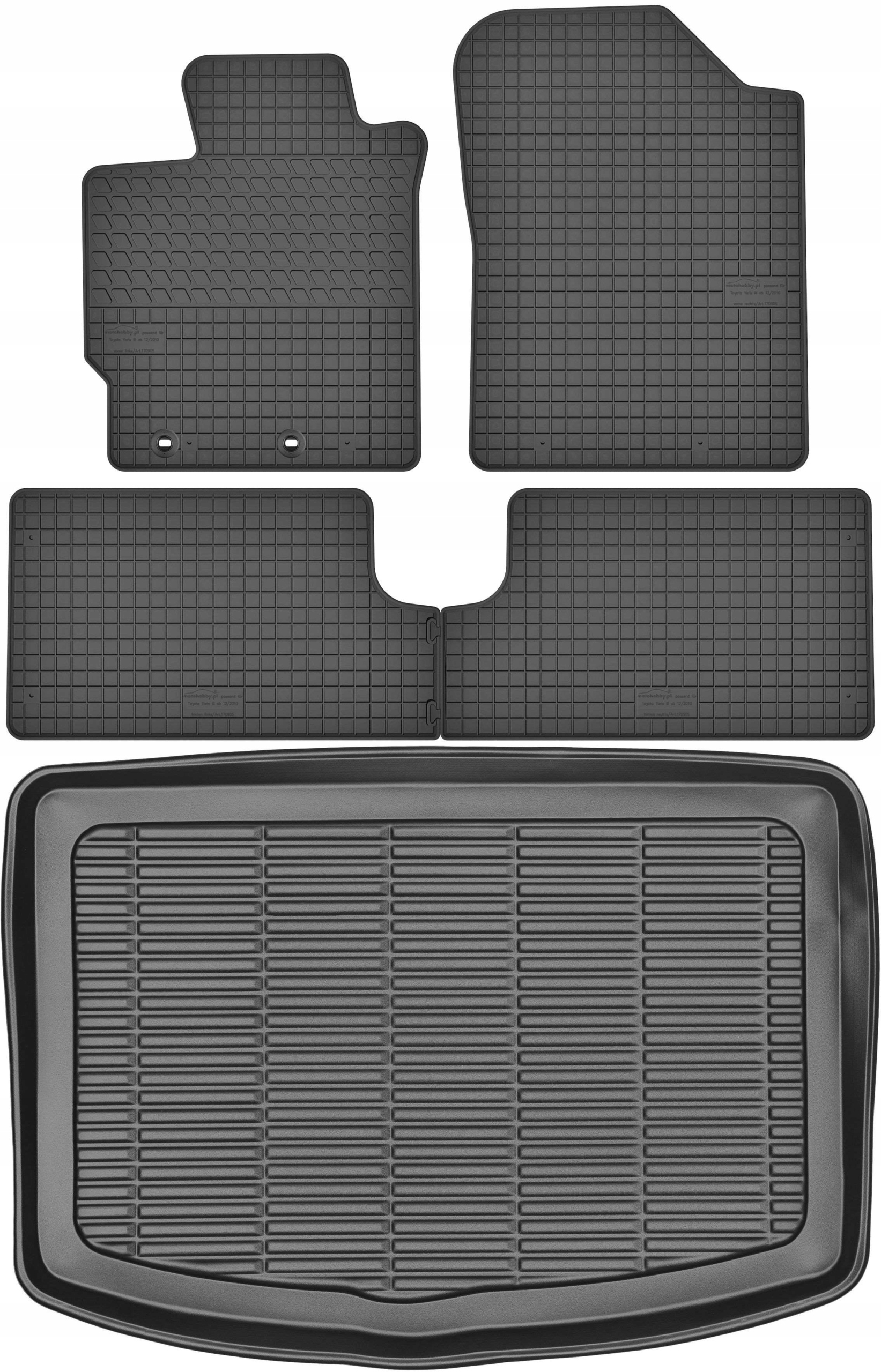 Toyota Yaris III Hatchback od roku 2012-2019 Sada Koberce batožinový priestor