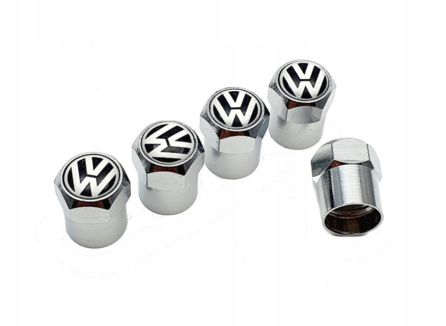 Nakrętki na wentyle kapy VW Volkswagen CHROM 5szt.