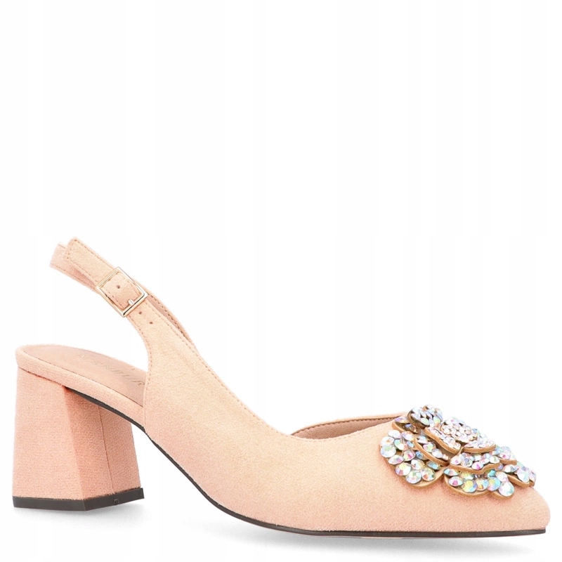 Boty bez podpatku s ozdobou Menbur 23854 Béžové 36