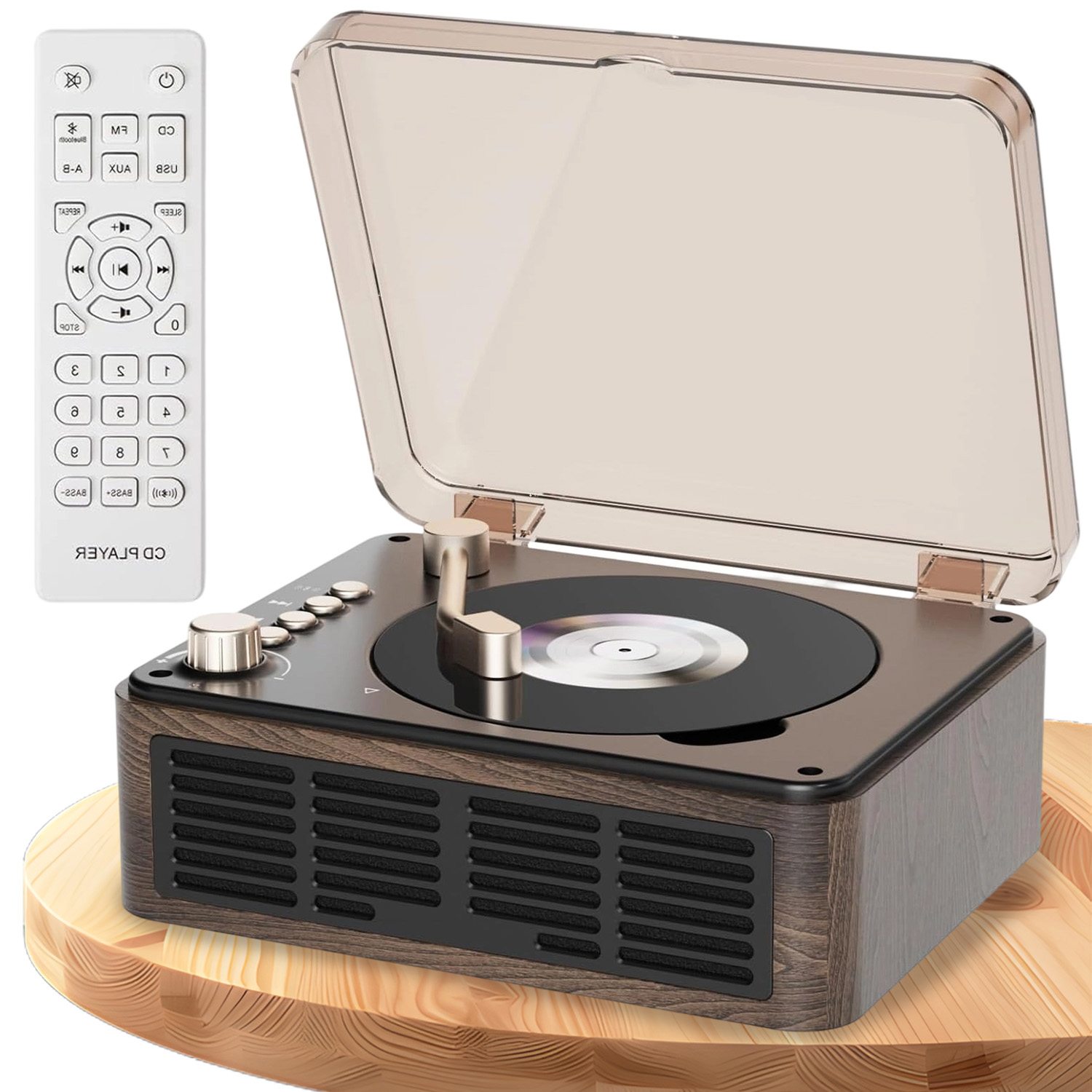 CD Přehrávač S Rádiem Bluetooth, Vysoce Kvalitní Stereo Reproduktor 10W