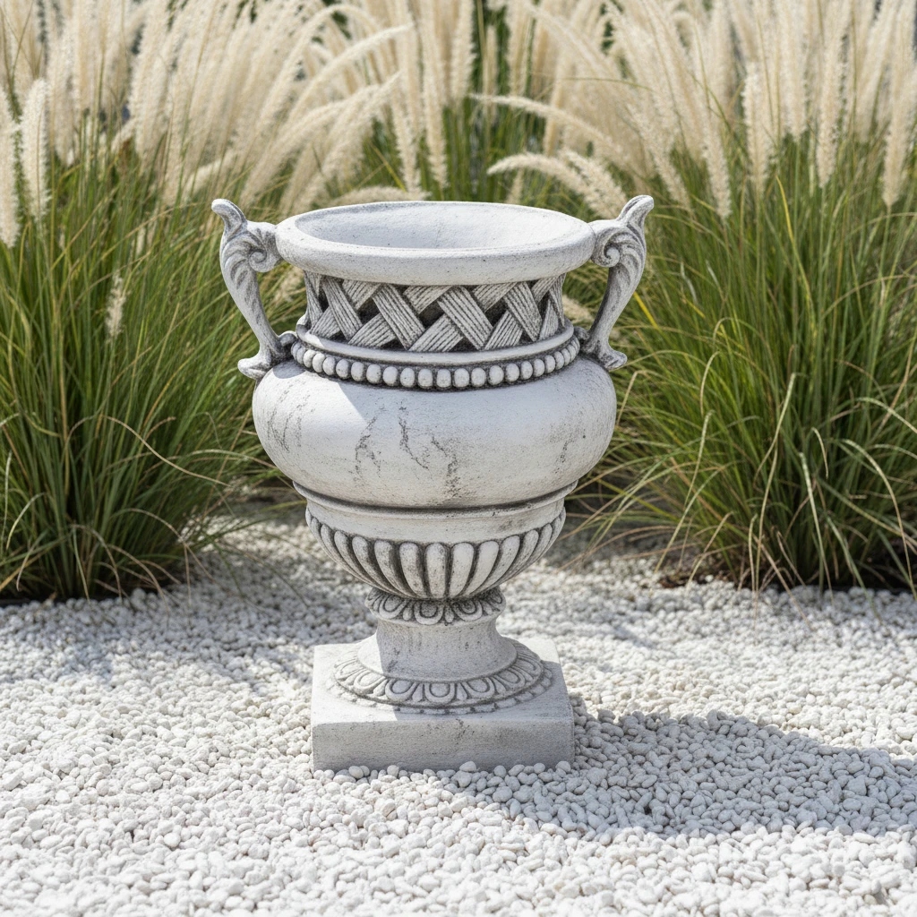 Zahradní figurka Váza s ušima H: 53 cm betonová