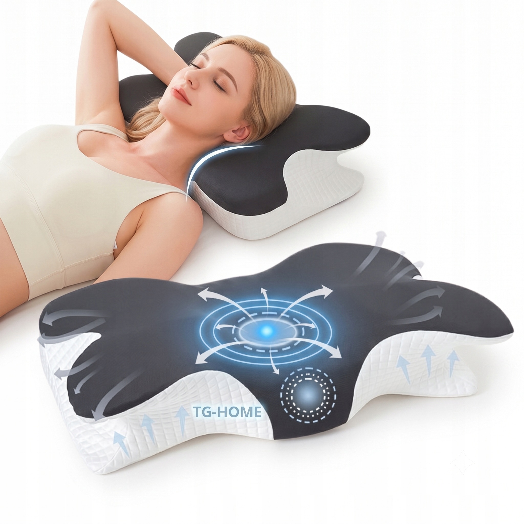 Ergonomická Ortopedický Polštář Na Spaní Z Paměťové Pěny Motýlek Paměť