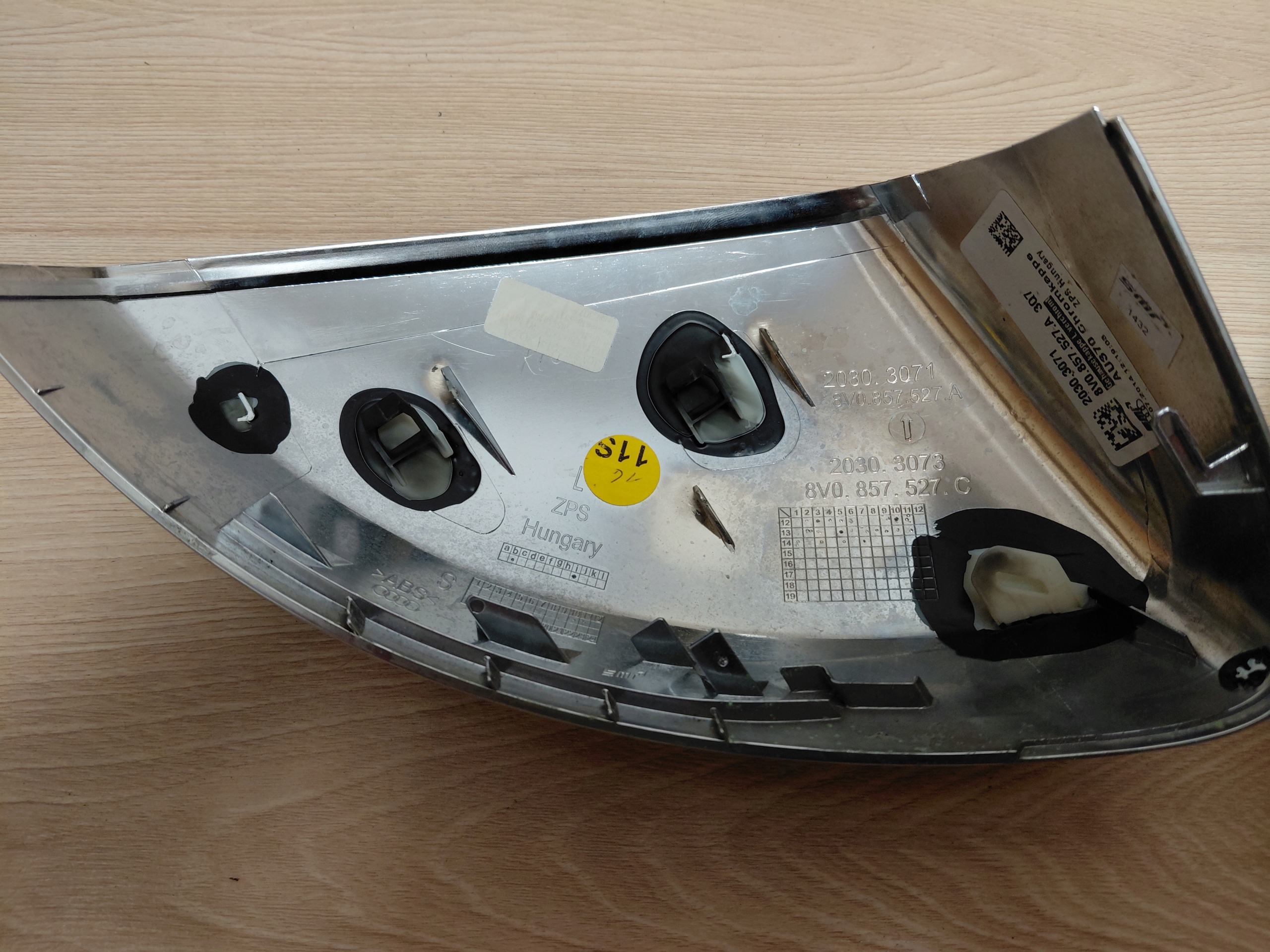 AUDI A3 RS3 8V OBUDOWY mirrors CHROM SATYNA KOMPLET EUTOPA OE