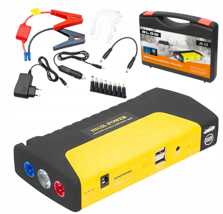 

Booster starter Rozruch Auta Powerbank 12800mA Usb
