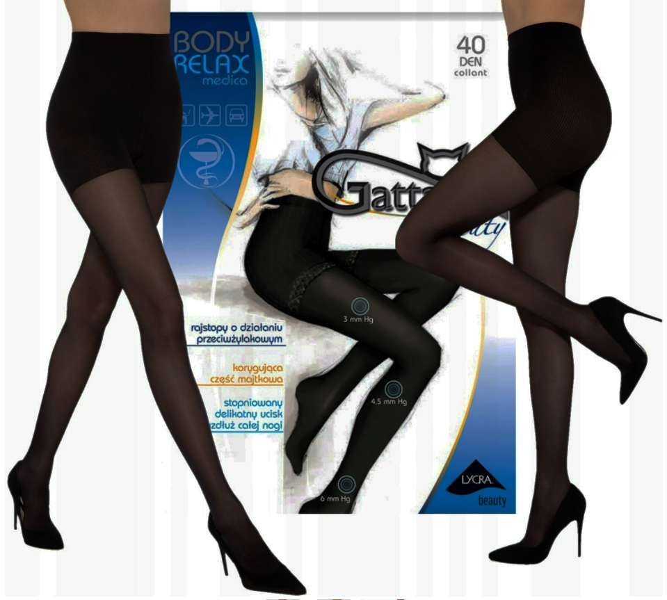 

Rajstopy Gatta Body Relax Medica 40 Den 4-L Nero