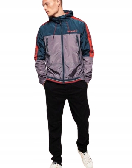 SUPERDRY OFFSHORE CAGOULE Modna Męska Kurtka Wiatrówka L -50%