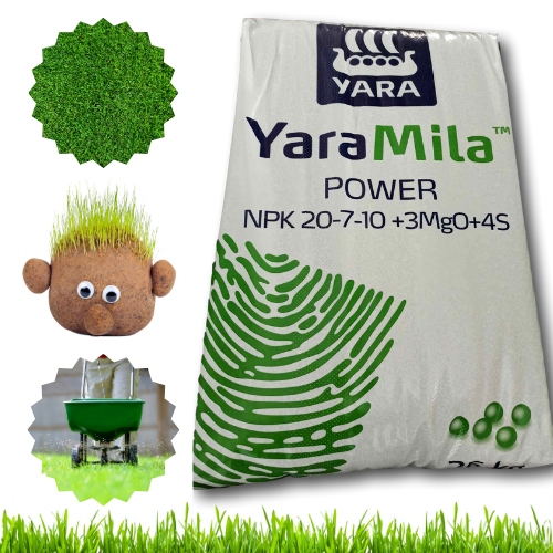 Yara Mila Hnojivo Na Trávník 25kg s Dusíkem Npk 20-7-10+Mg +s univerzální XL