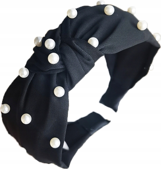 

Opaska do włosów szeroka perełki węzeł supeł