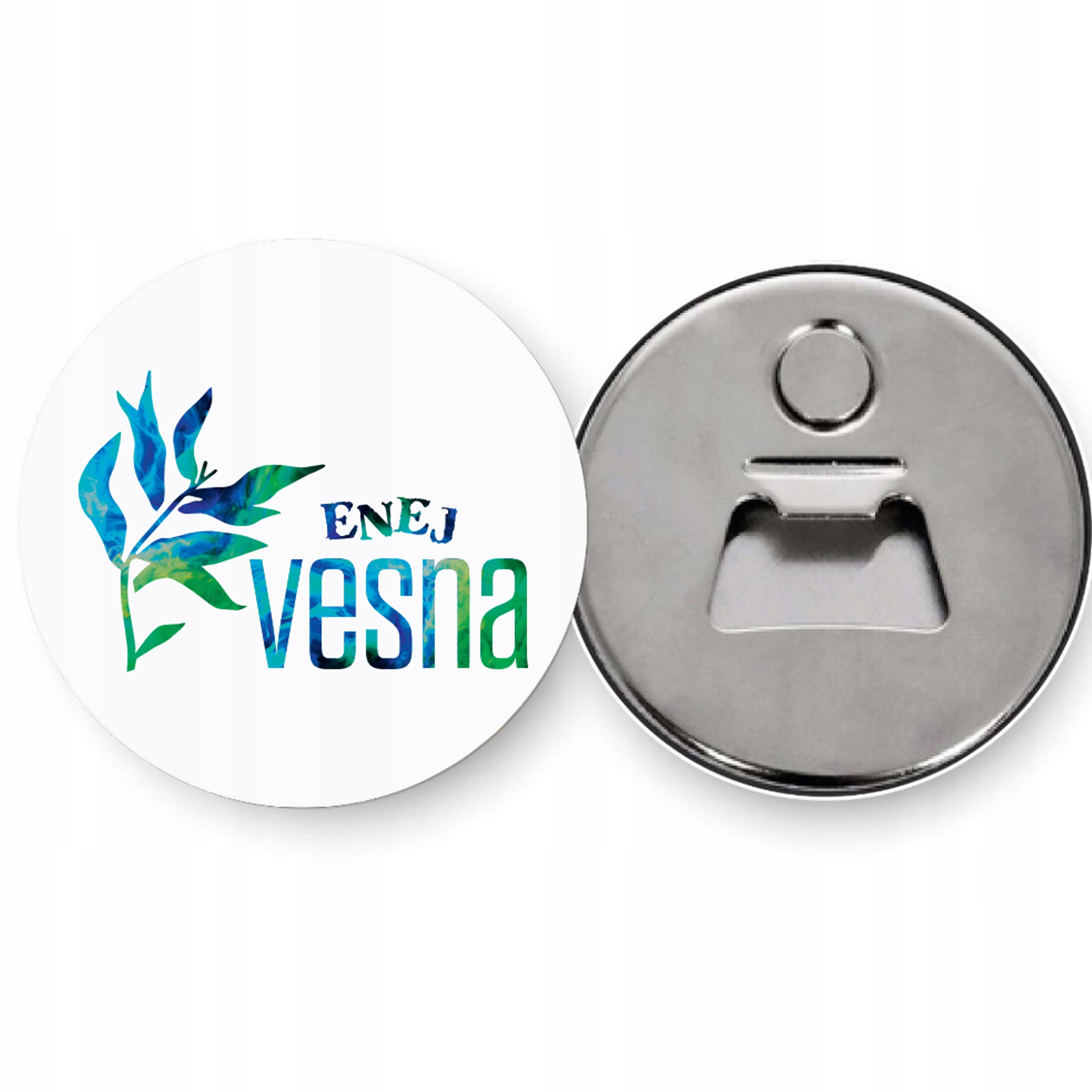 MAGNES OTWIERACZ 59mm Z TWOIM WŁASNYM ZDJĘCIEM NADRUKIEM LOGO 1szt Stan opakowania oryginalne