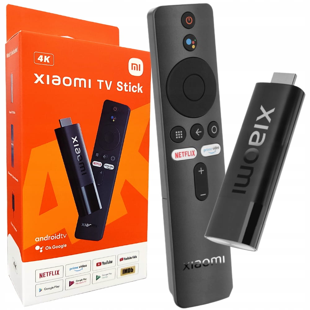 XIAOMI MI TV STICK 4K ODTWARZACZ MULTIMEDIALNY ANDROID TV PRZYSTAWKA WIFI