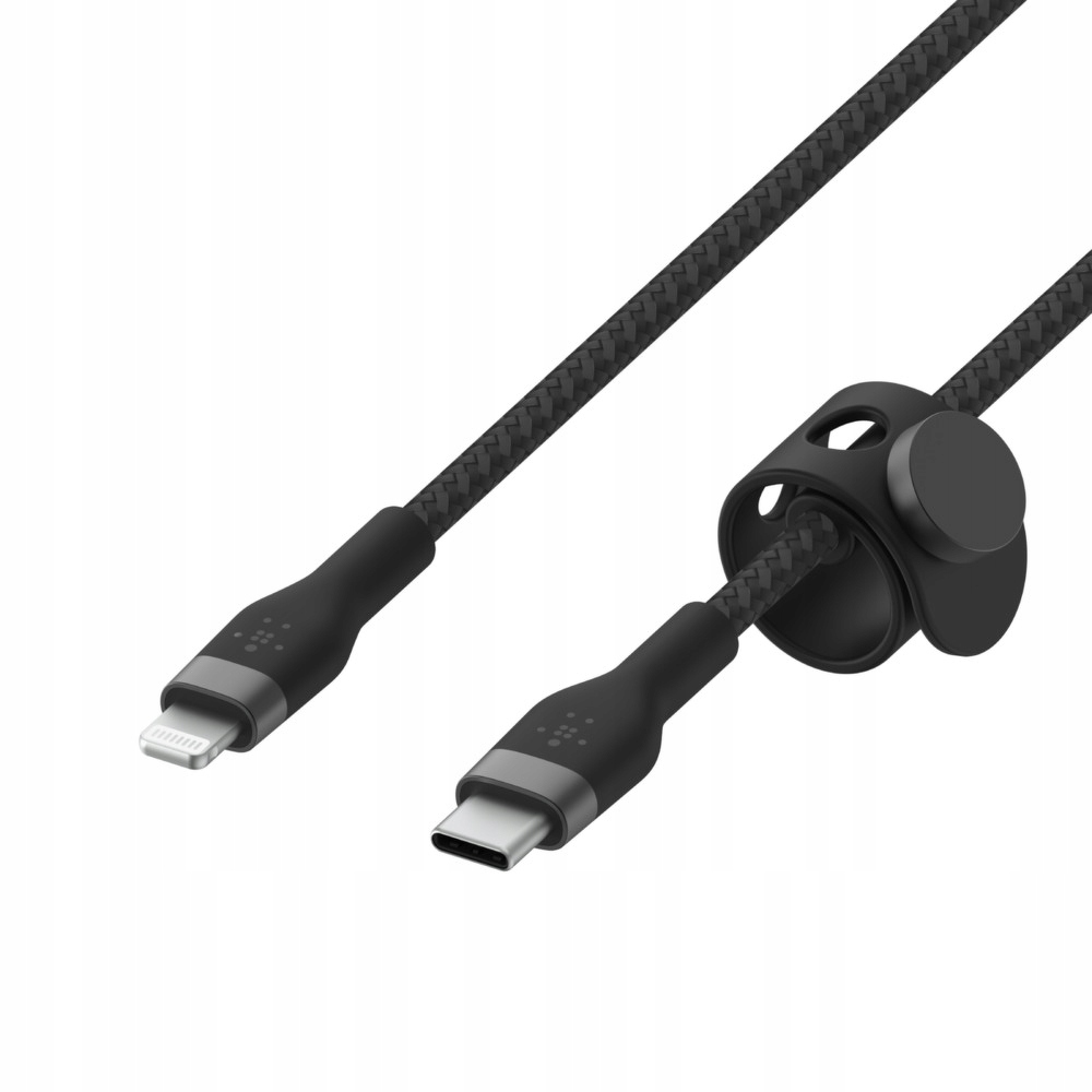 Pletený silikonový kabel Belkin Usb-c na Ltg, 2m, černý