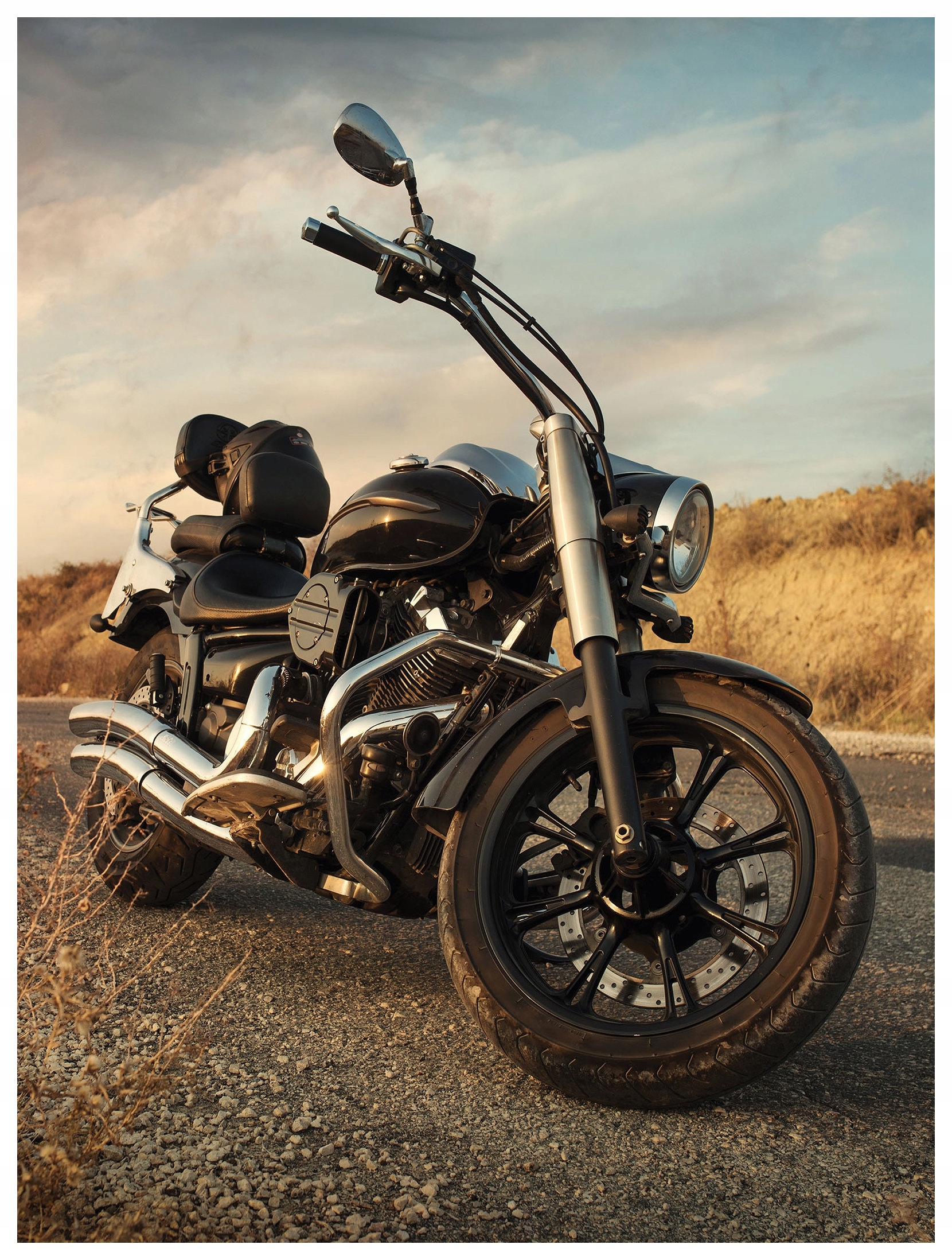 Tapeta Motocykel Cesta Krajina Dobrodružstvo Vinylový štýl 184x254 Stena lepidlo