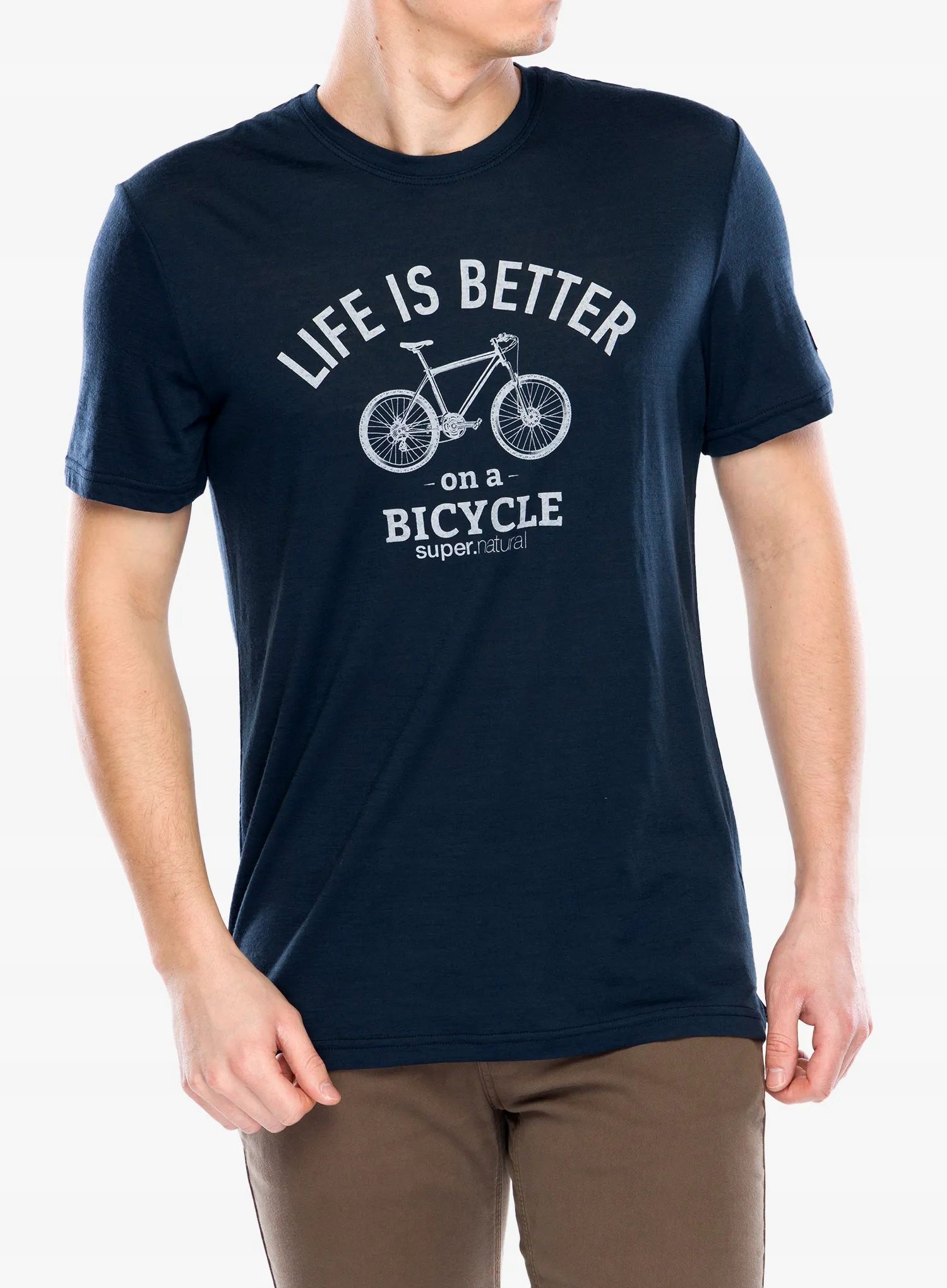 Tričko s potiskem Super.natural Better Bike Tee blueberry/grey S