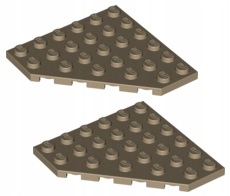 

Lego Płytka 6x6 Narożna C. Beżowa 6106/6030845 x2